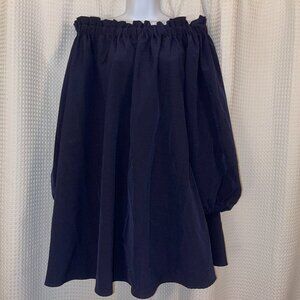 IXIAH Ruffle Off-the-Shoulder Long Sleeve Dress – Navy – Size AU 10 / US 6
